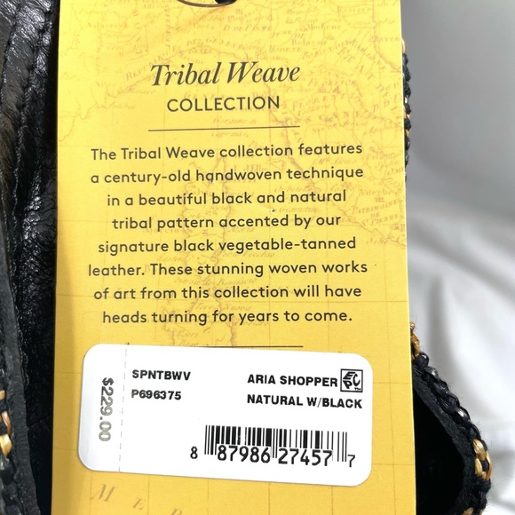 Patricia Nash Aria Dbl Ring Shopper.TribalWeave. Natural/Black.Dust Bag Included - Picture 12 of 13